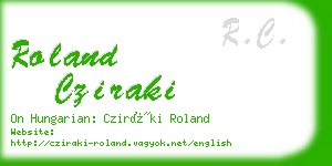 roland cziraki business card